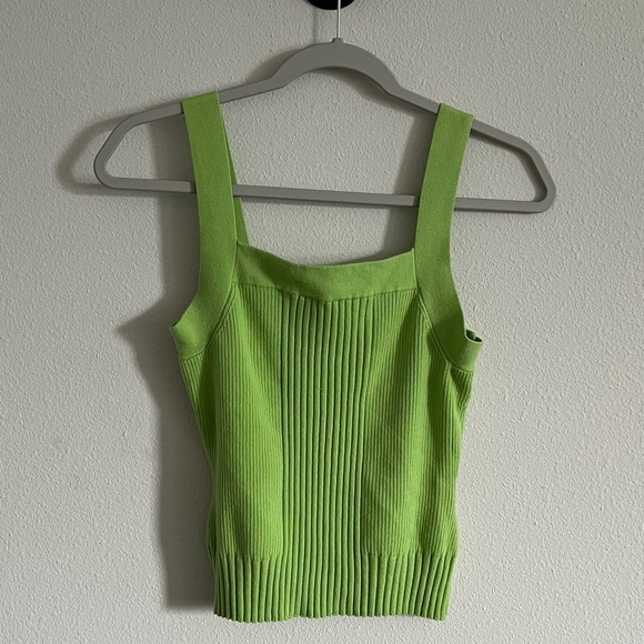 90’s Y2K green ribbed tank top - Picture 1 of 3